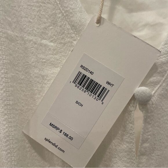 Splendid Northstar Tiered Cotton Buttons Down Maxi Dress In White.Size S - Picture 12 of 15